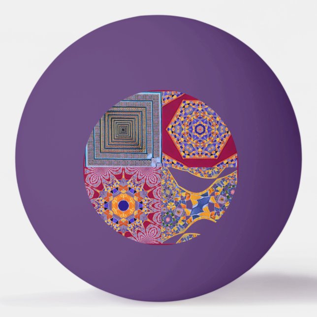 Azulejos Geometric Tiles med en CG-vrid Pingisboll (Framsidan)