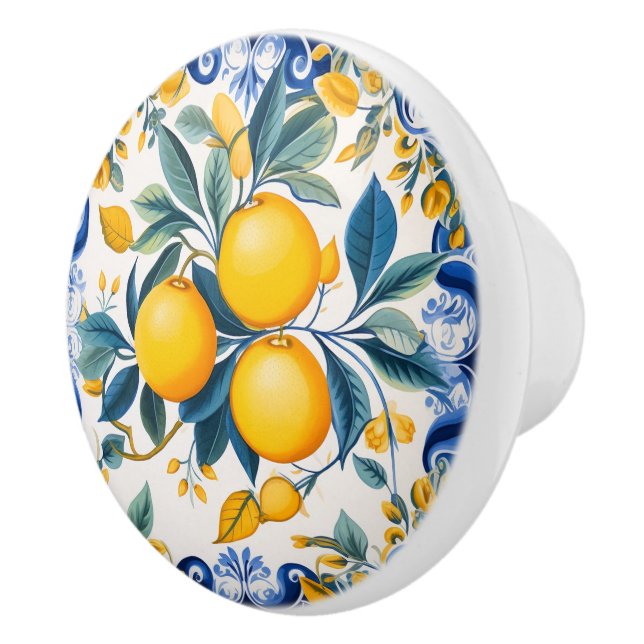 💙 💛 Azulejos Lemon Rulla Knopp (Höger)