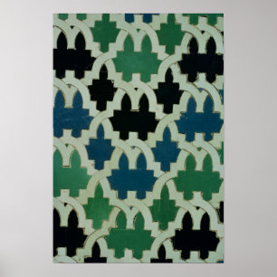 Azulejos-plattor från Sultans-tronen Poster