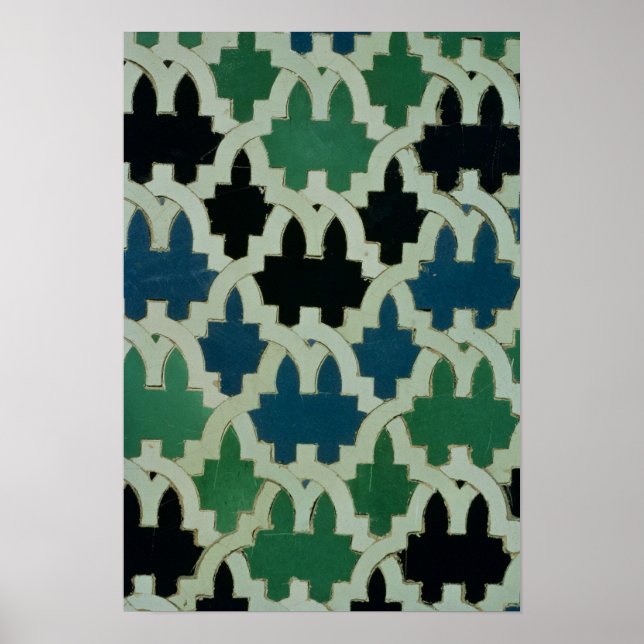 Azulejos-plattor från Sultans-tronen Poster (Framsidan)