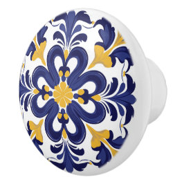 💙 💛 Azulejos Porto Fleur Knopp
