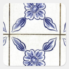 Azulejos, Portuguese Tiles Fyrkantigt Klistermärke
