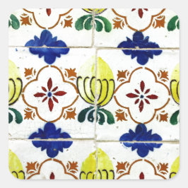 Azulejos, Portuguese Tiles Fyrkantigt Klistermärke