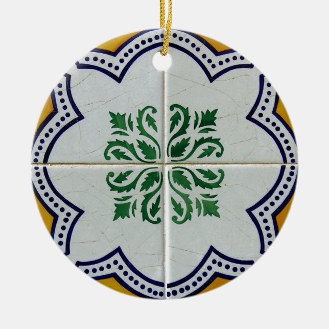 Azulejos, Portuguese Tiles Julgransprydnad Keramik (Framsidan)