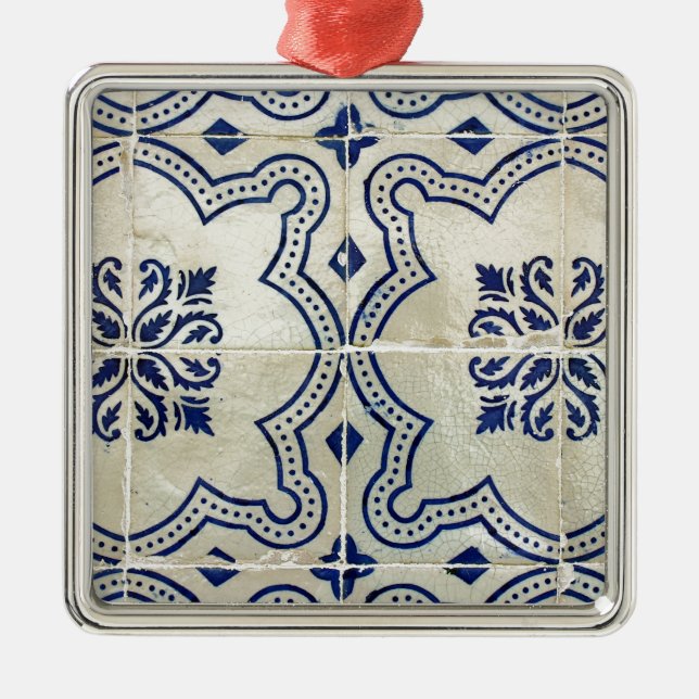 Azulejos, Portuguese Tiles Julgransprydnad Metall (Framsidan)