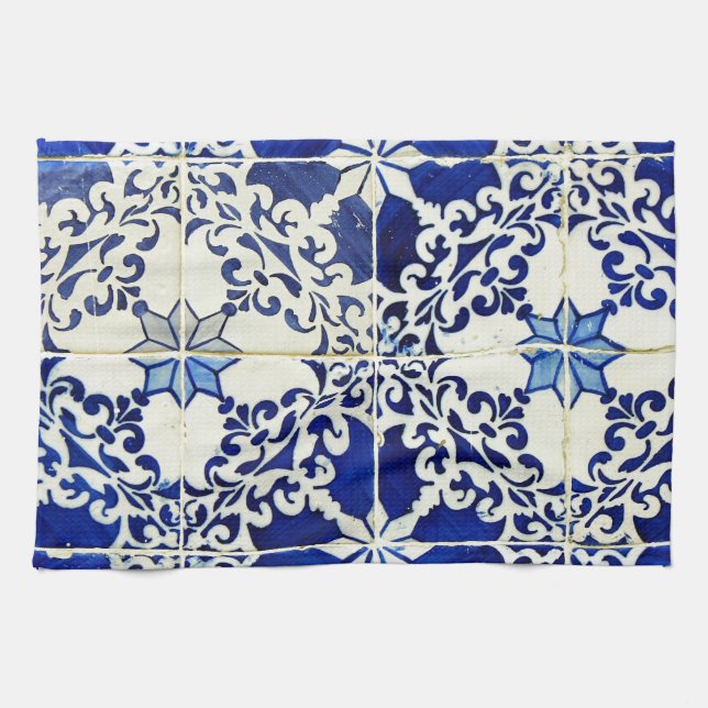 Azulejos, Portuguese Tiles Kökshandduk (Horisontell)
