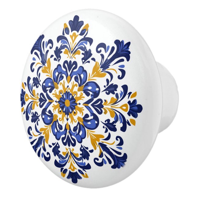 💙 💛 Azulejos Royal Lisboa Knopp (Höger)