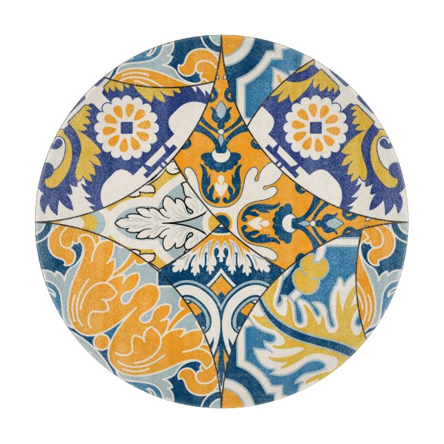 Azulejos Tiles Patchwork Vintage Tapet (Framsidan)