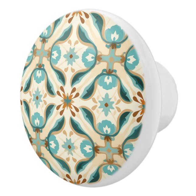 💙 💛 Azulejos Tuscan Petals Knopp (Höger)