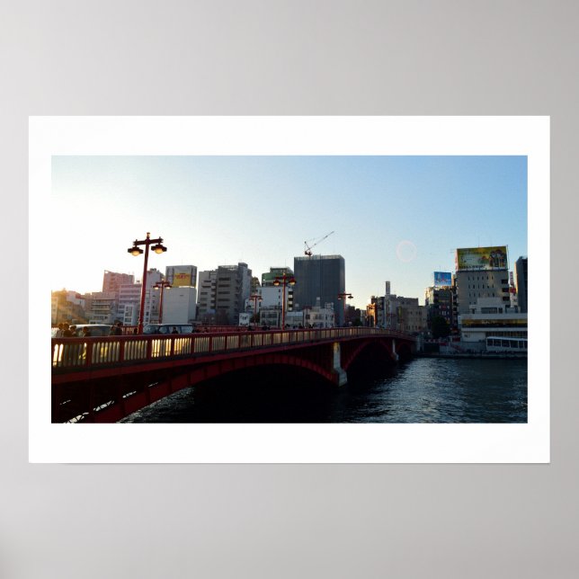 Azuma Bridge: Sumida River, Tokyo Poster (Framsidan)