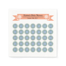 Azura Crest Baby Shower Papperservietter med mönst