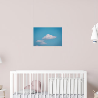 Azurblå drömmar: Minimalistiska sommarskyar Poster