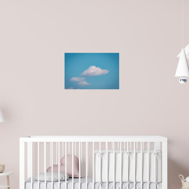 Azurblå drömmar: Minimalistiska sommarskyar Poster (Barnkammare 2)