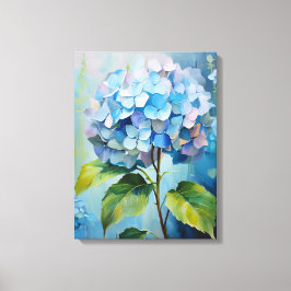 Azurblå Elegans: Hortensia i Blomning Canvastryck