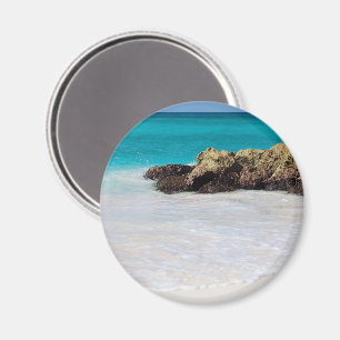 Azurblå ocean sandstrand foto magnet