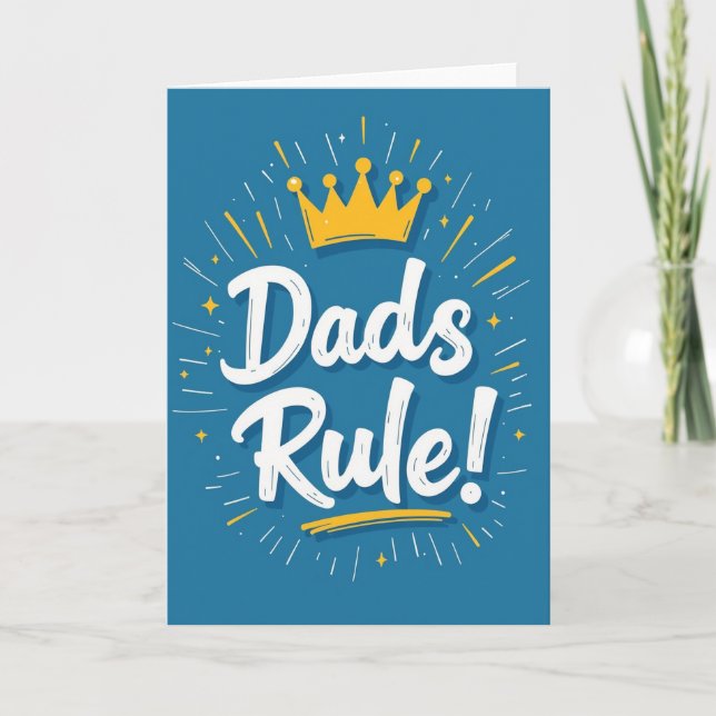 Azurblå Pappor Regerar Grafikkort Kort (Framsida)