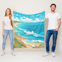 Azurblå Strand Lugnt Design
