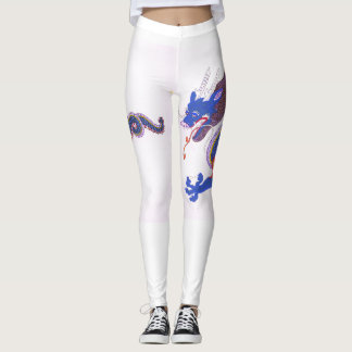 Azurblå väktare-Japansk drake från den östra himle Leggings