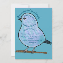 Azure 45:e födelsedag Cute Bird Dinner Party