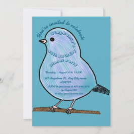 Azure 45:e födelsedag Cute Bird Dinner Party Inbjudningar