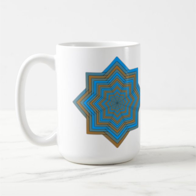 Azure and Ember Star Kaffemugg (Vänster)