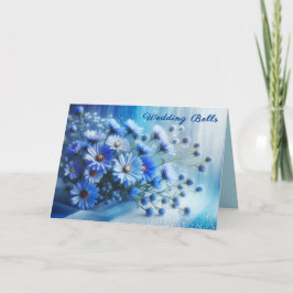 Azure Aster Flowers Collection - Bröllop Card Helgkort