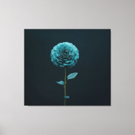 Azure Awaking Digital Realism Painting Teal Canvastryck