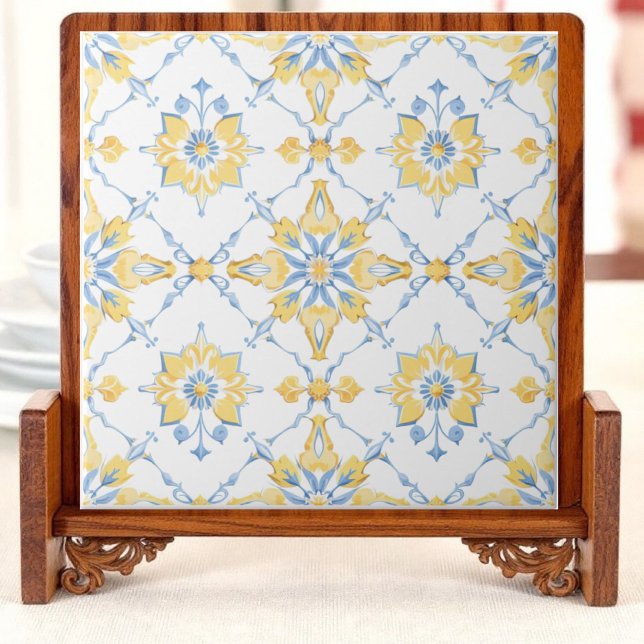 Azure Blommar Tile Kakelplatta (Skapare uppladdad)