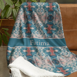 Azure Bloom, anpassningsbar Fleecefilt