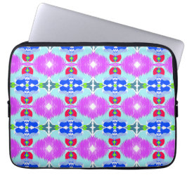 Azure Bloom Kaleidoscope Laptop Fodral
