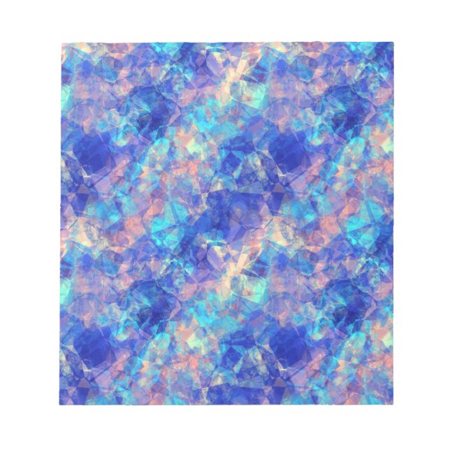 Azure Blue Crumpled Struktur Anteckningsblock (Framsida)