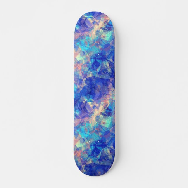 Azure Blue Crumpled Struktur Skateboard Bräda 20,5 Cm (Framsida)