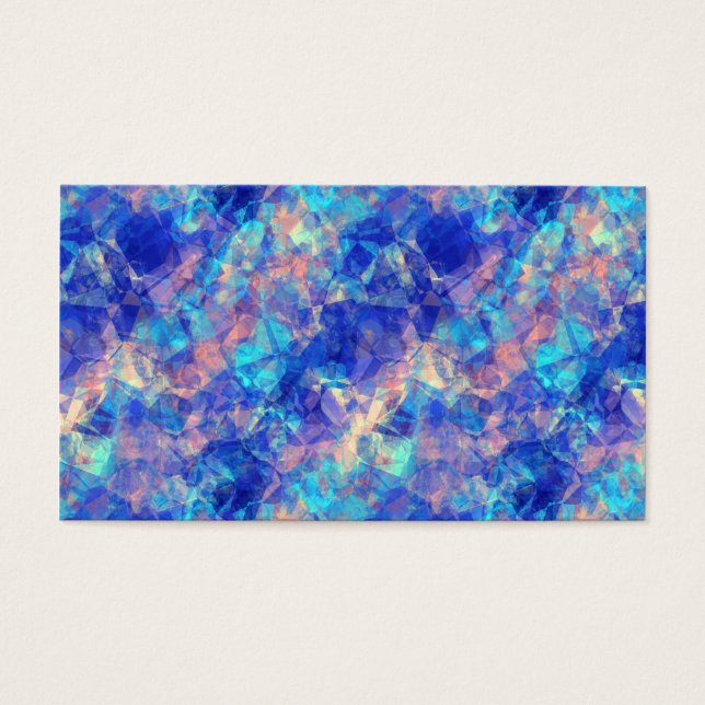 Azure Blue Crumpled Struktur Visitkort (Framsidan)