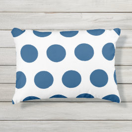 Azure Blue Geometric White Polka dots Prydnadskudde
