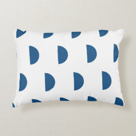 Azure Blue Geometric White Polka dots Prydnadskudde