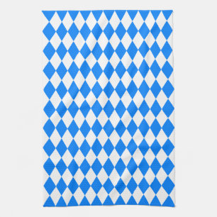 Azure Blue Harlequin Kökshandduk