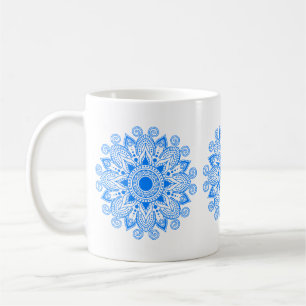 Azure Blue Mandala Kaffemugg