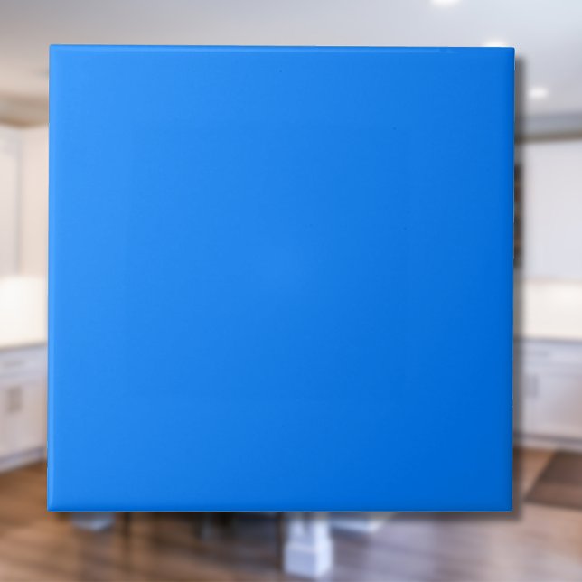Azure Blue Solid Färg | Klassisk | ELEGANT Kakelplatta (Skapare uppladdad)
