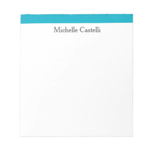 Azure Blue & White-Professionell - unik klassisk Anteckningsblock
