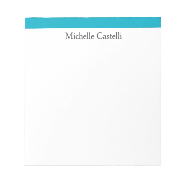Azure Blue & White-Professionell - unik klassisk Anteckningsblock (Framsida)