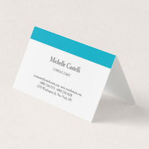Azure Blue & White-Professionell - unik klassisk Visitkort