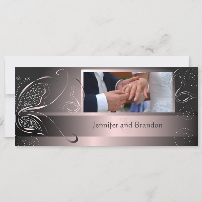 Azure bröllopsinbjudan inbjudningar (Framsida)