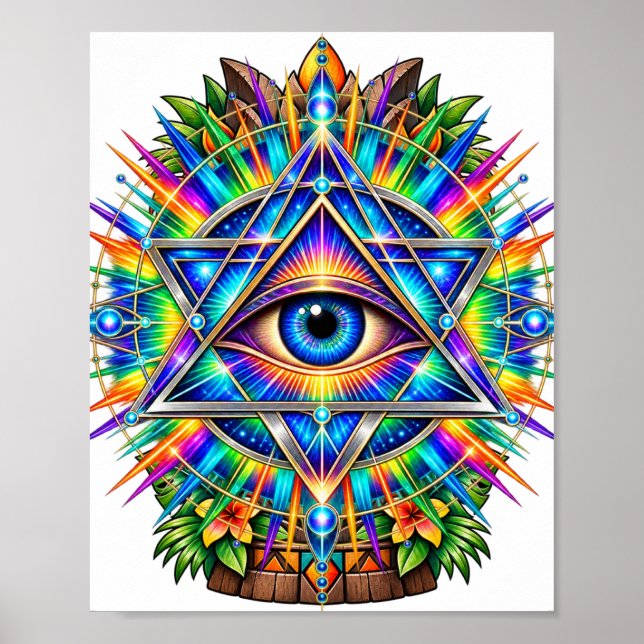 Azure Chevron Eye Affisch (Framsidan)