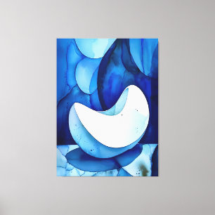 Azure Curved Serenity Canvastryck