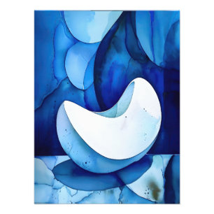 Azure Curved Serenity Fototryck