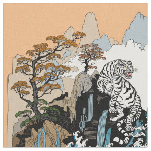 Azure Dragon and White Tiger. Illustration Tyg