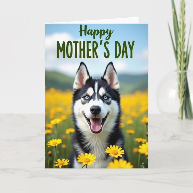 Azure Eyes Mothers Day Card Kort (Framsida)