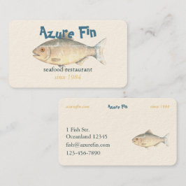 Azure Fin Classic Fish Restaurant Visitkort