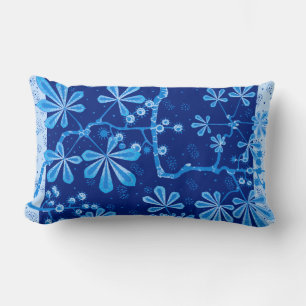 Azure Frost Flower Lumbar Pillow Lumbarkudde