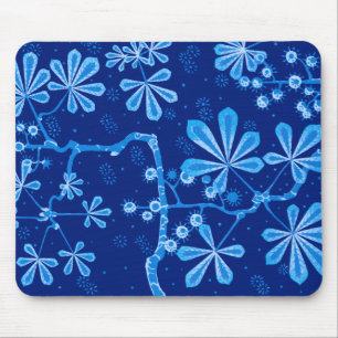 Azure Frost Flower Mousepad Musmatta